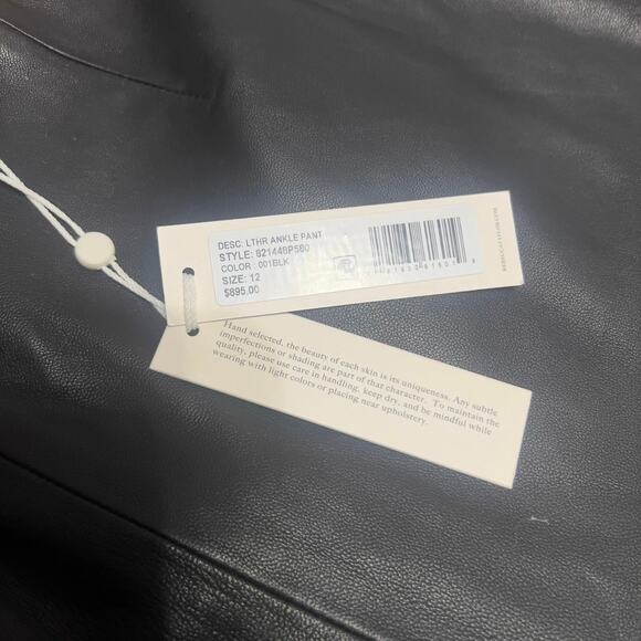 Rebecca Taylor Leather Ankle Pant Size 12 NWT - Picture 10 of 10